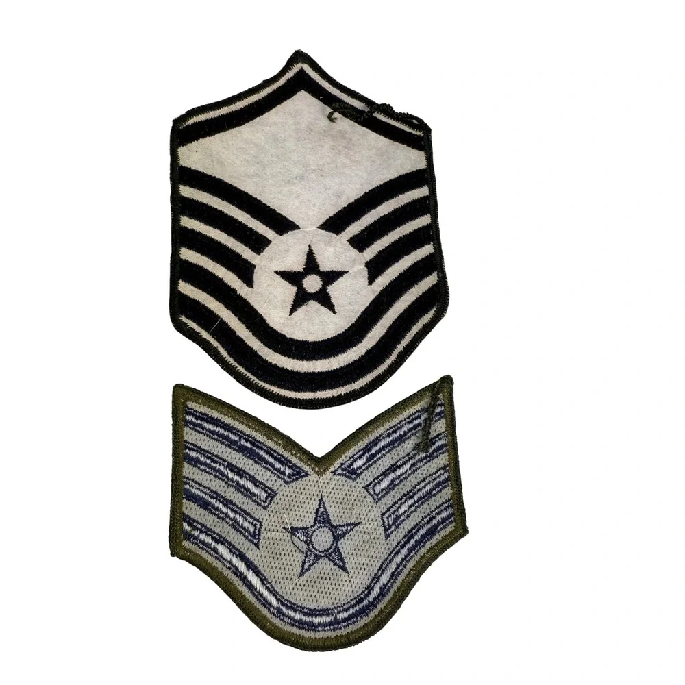 US Air Force Rank Insignia Patch Staff Sergeant SSgt Military Lot of 2 BN - Picture 4 of 6